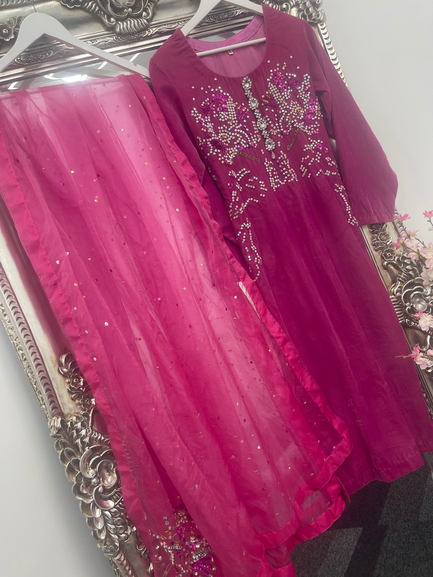 Rang e Gulaab - Hot Pink Velvet - AA -