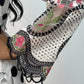 Maria B Lawn Mprints - Polka Dots -  Black