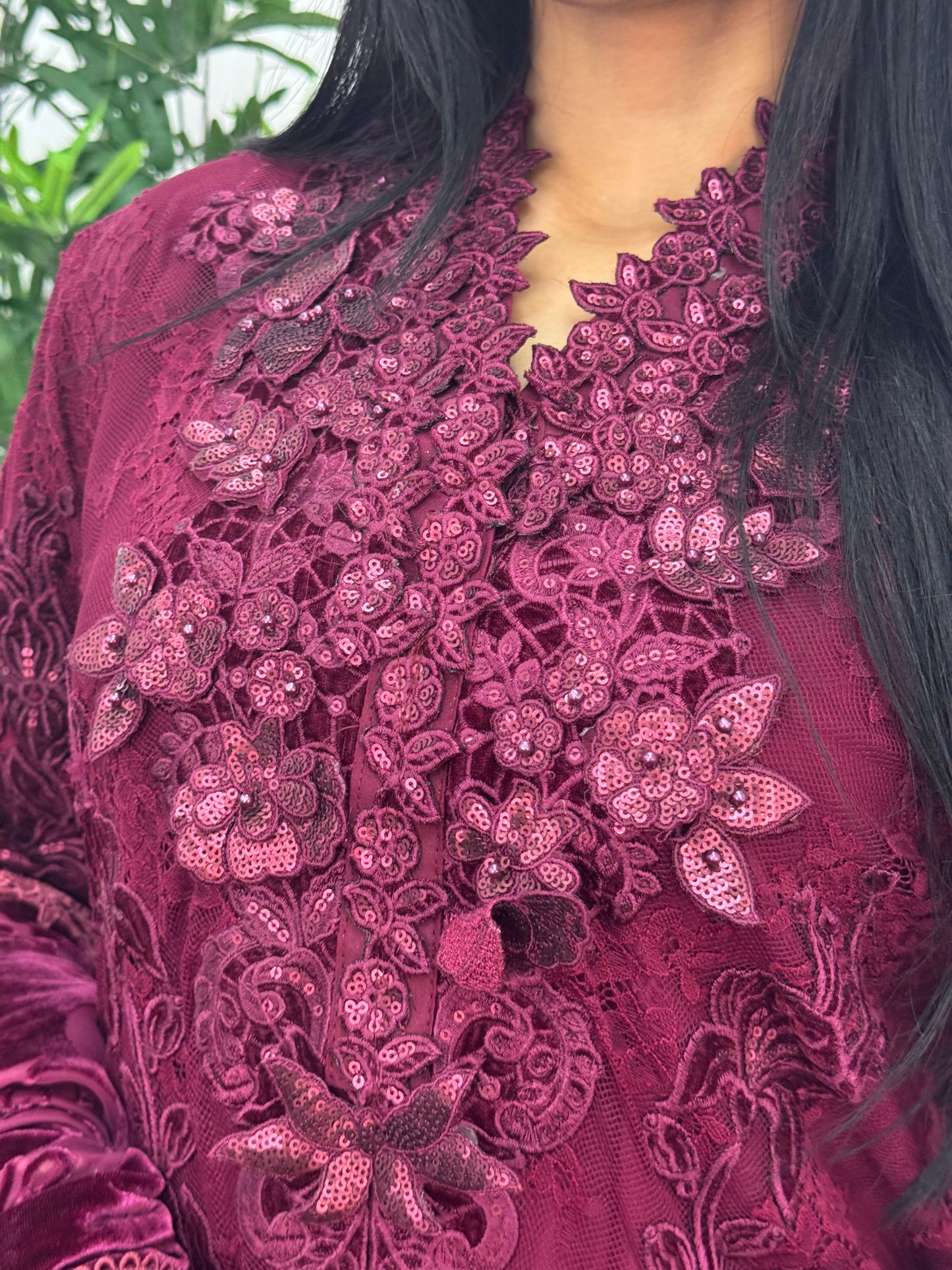 Maria B Luxury Velvet - Maroon