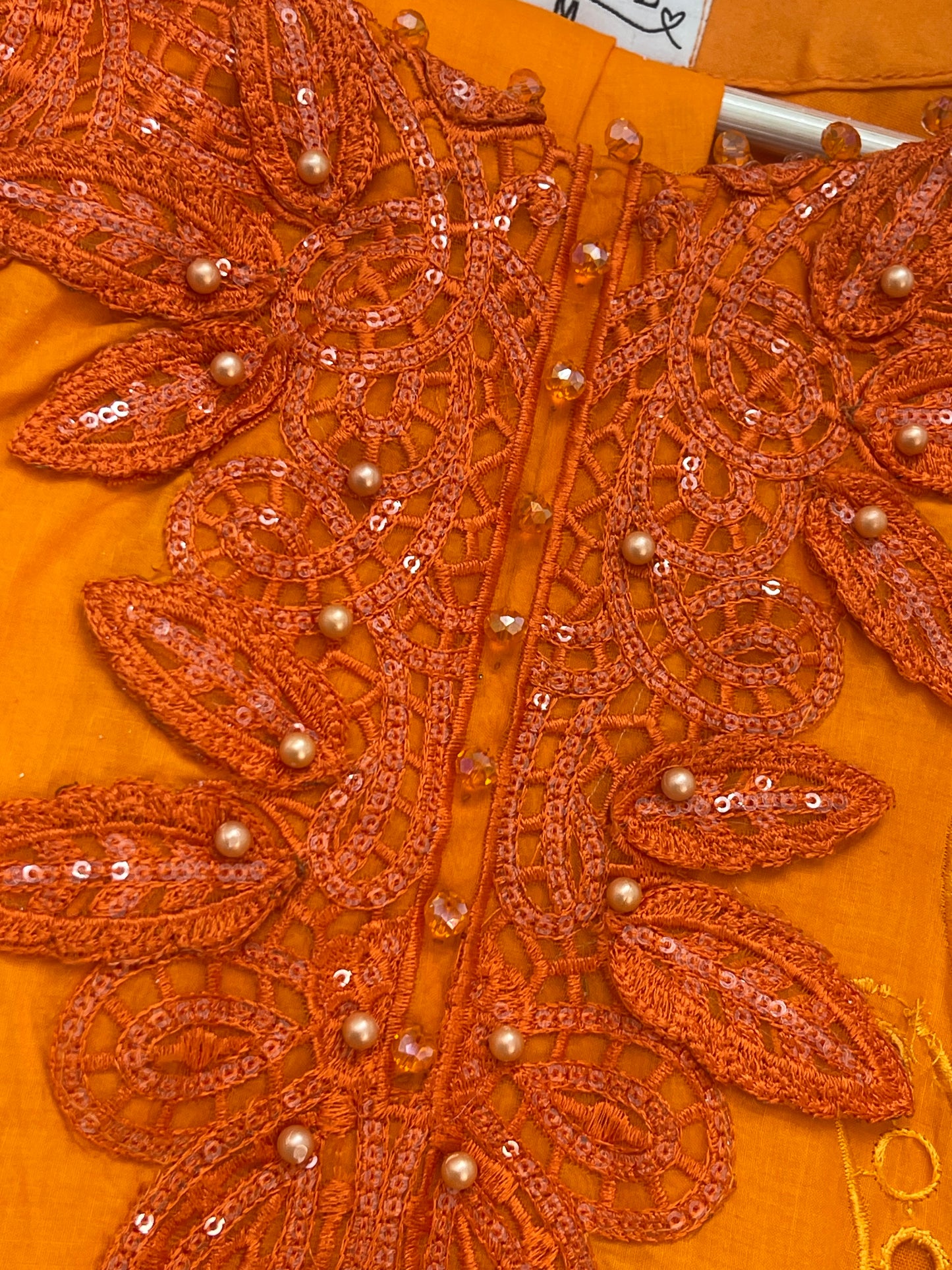 Maria B Inspired - Luxury Lawn 25 - Orange