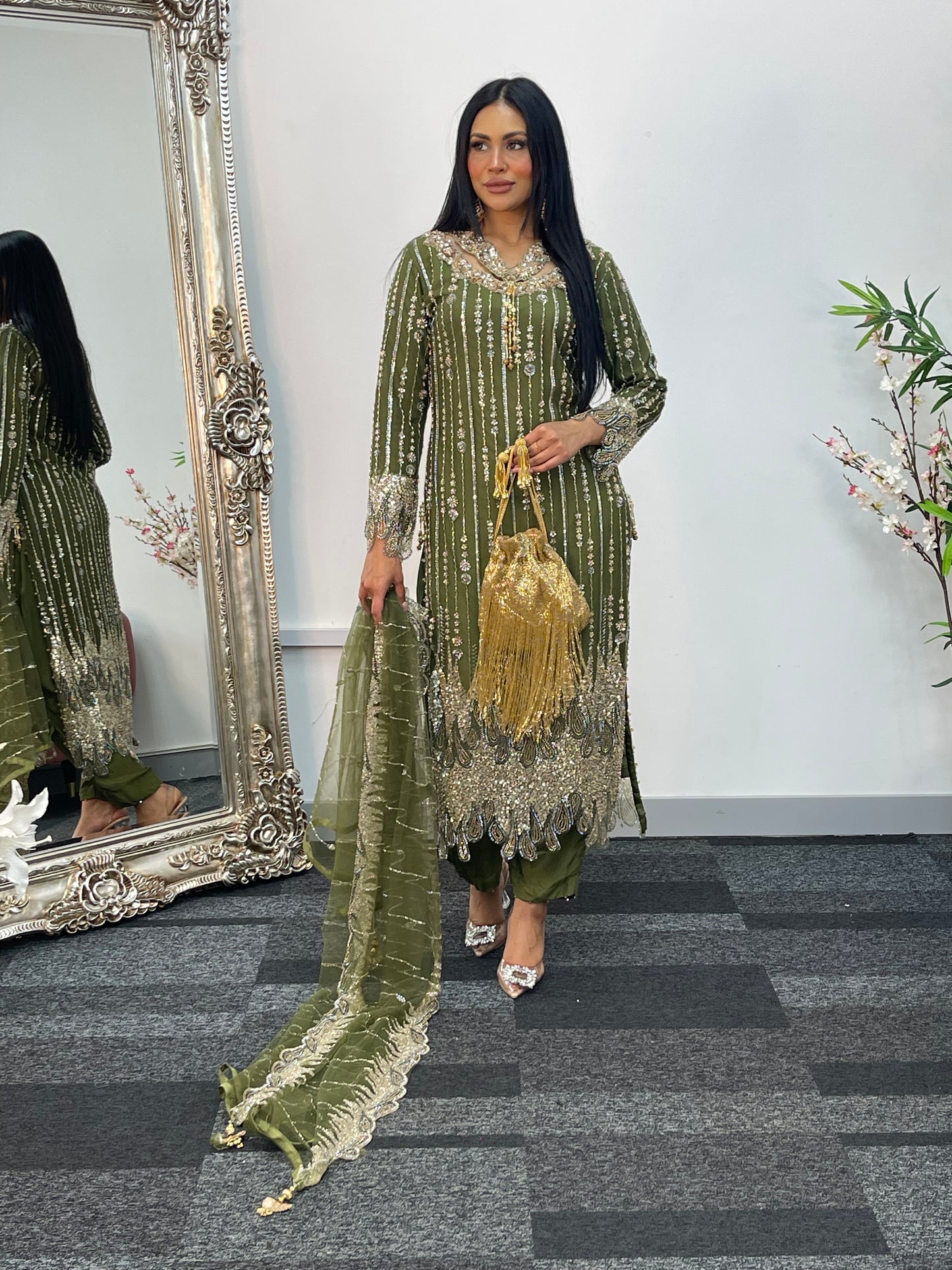 Payal - Cutdana Net - green - G