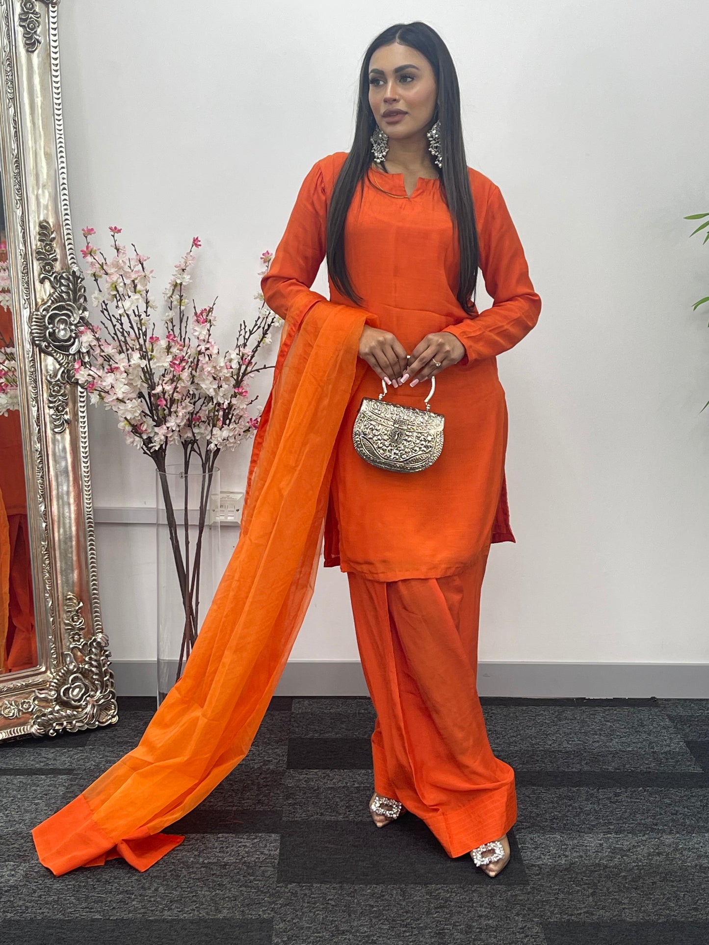 Saba - Farshi Shalwar - Orange - P