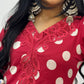 Maria B Lawn Mprints - Polka Dots - Red