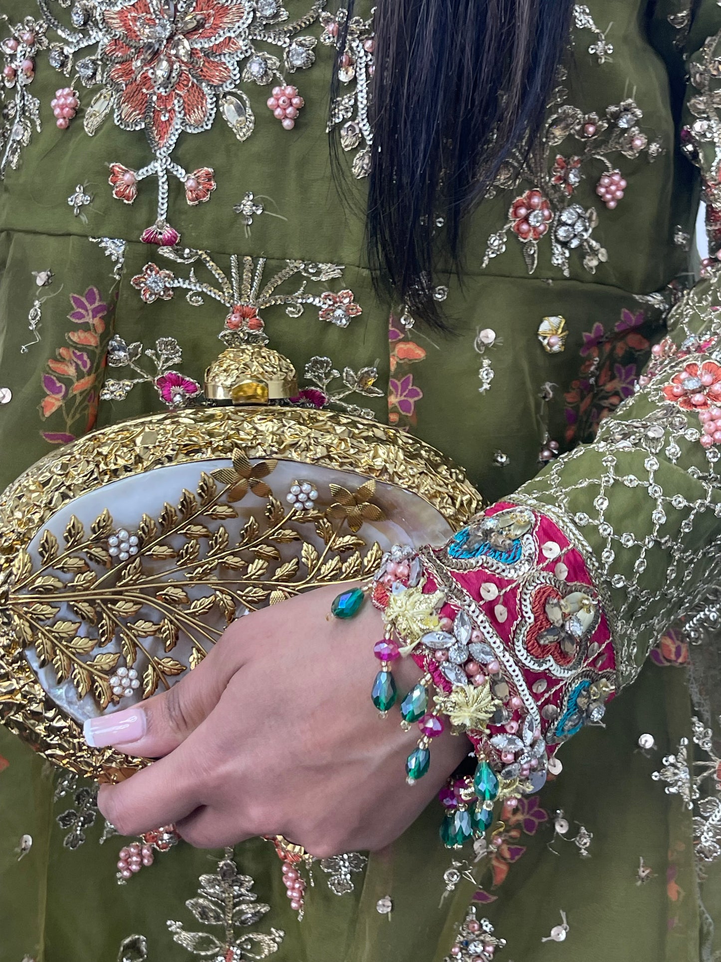 Mehndi - Maria B Inspired Maxi Lehnga -