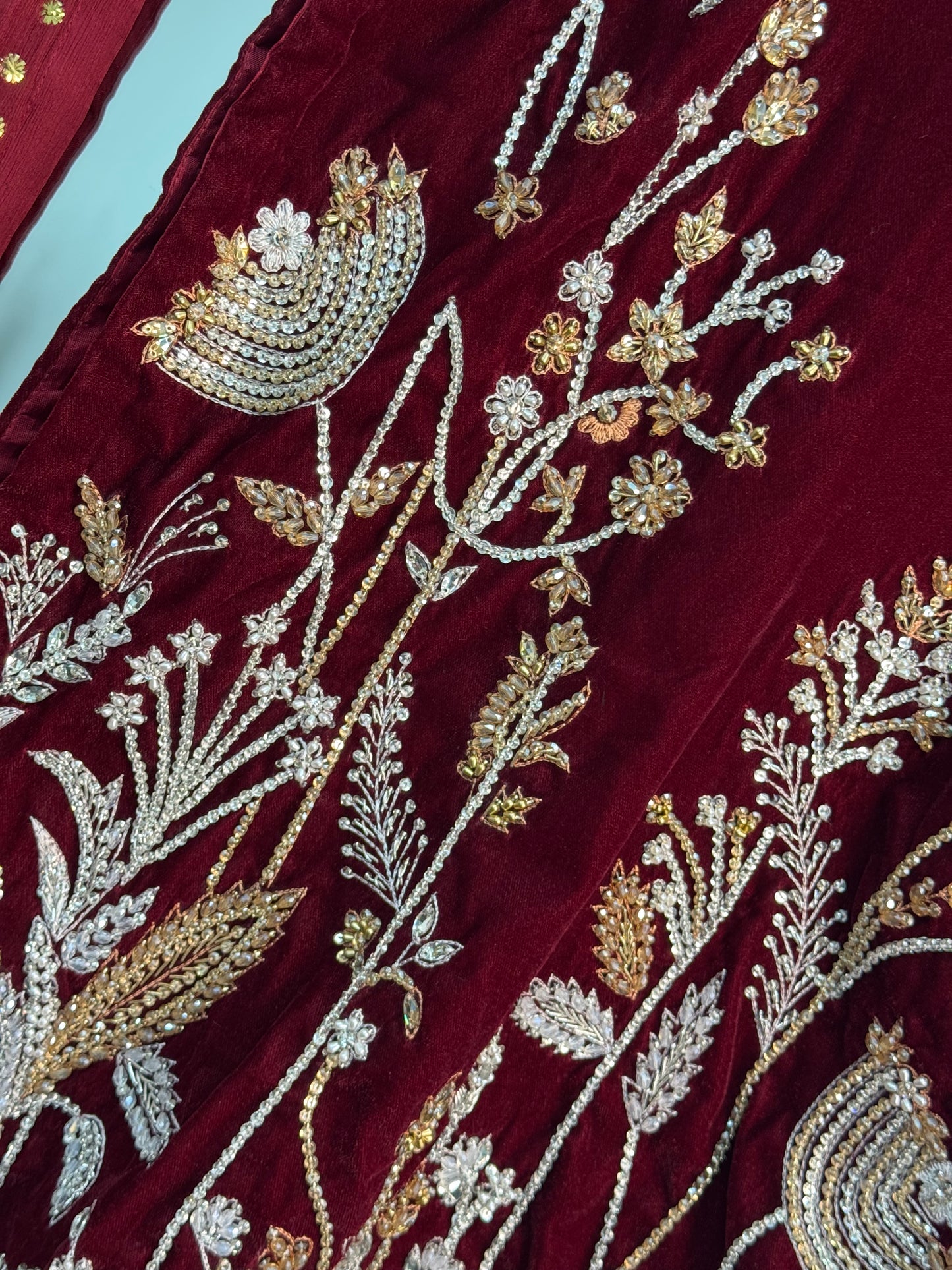 (Pre Order 3/4 Weeks) “Ayeza”Velvet - Maroon