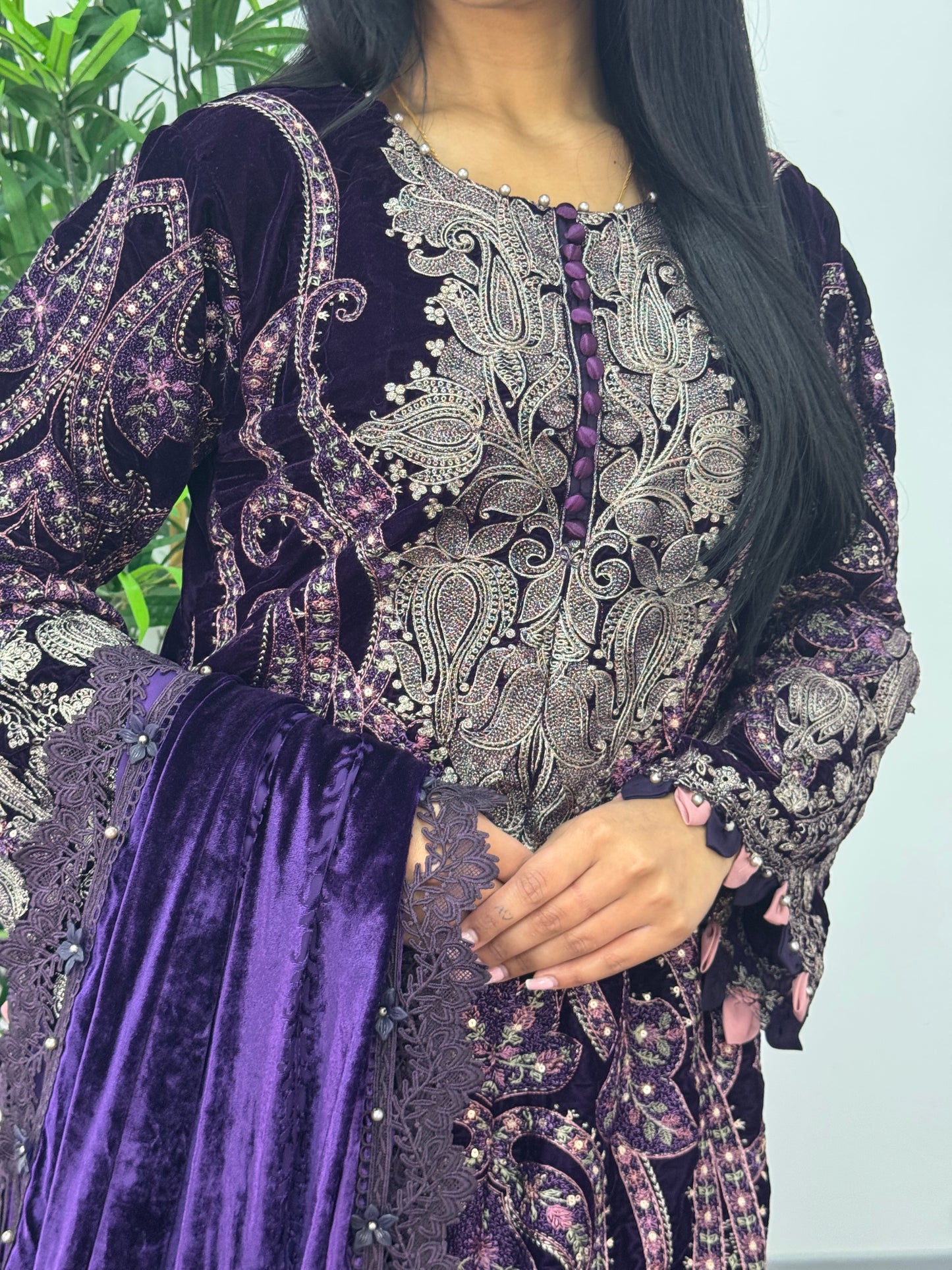 Maria B Luxury Velvet - Purple