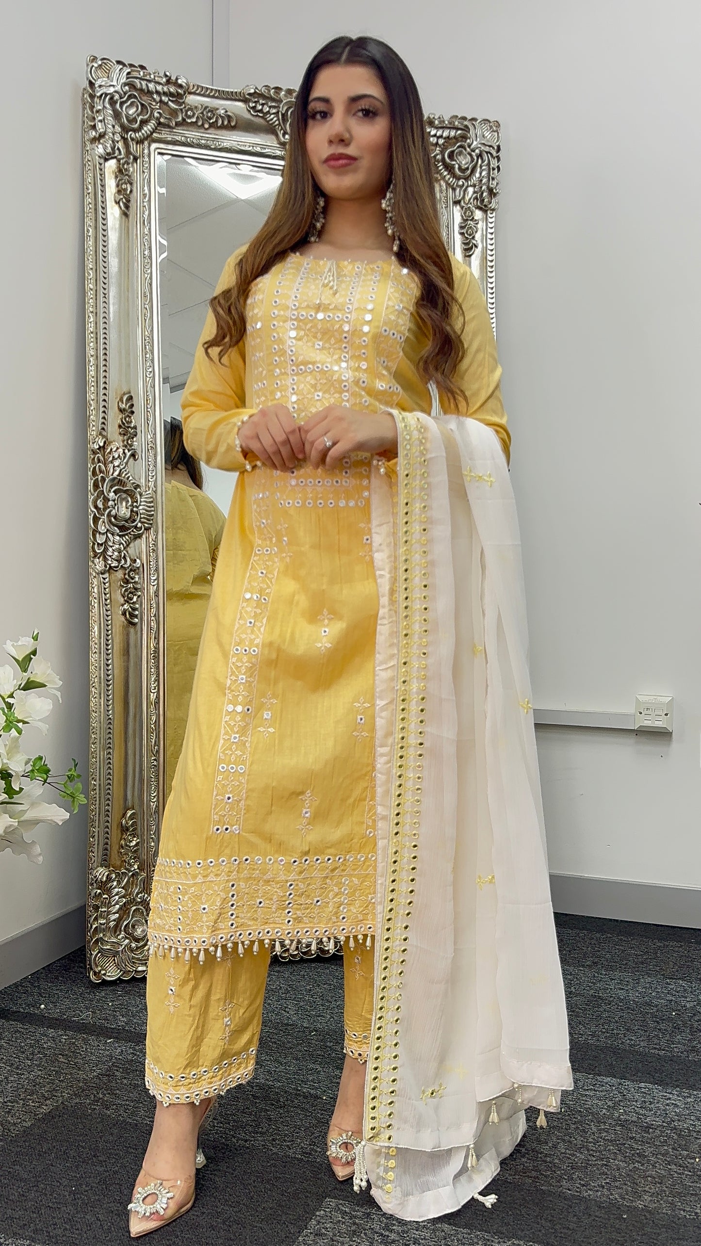 Chashni - Embriodered Lawn - yellow