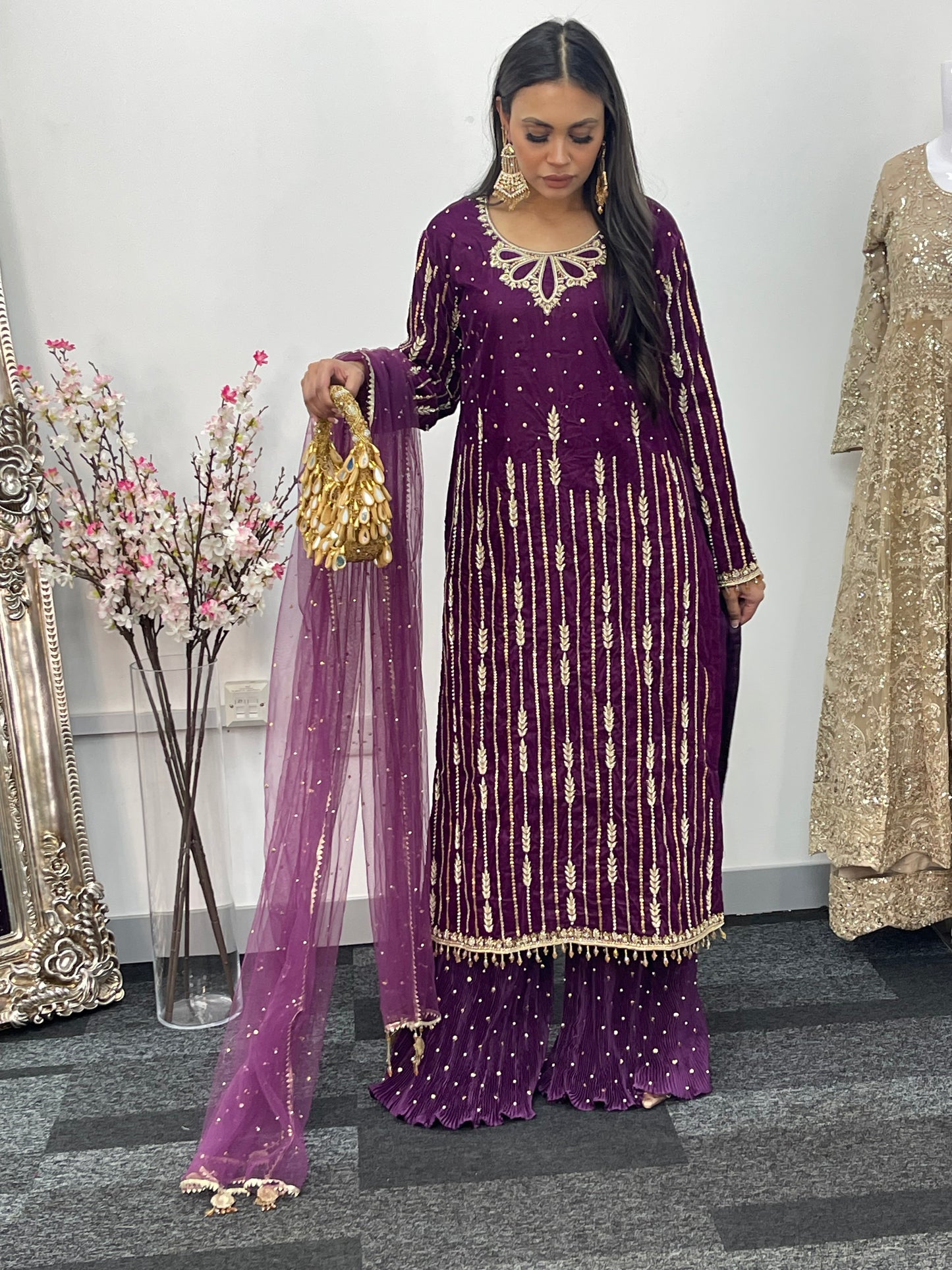 Fruity Plum - Velvet Pret - with crushed sharara - AA