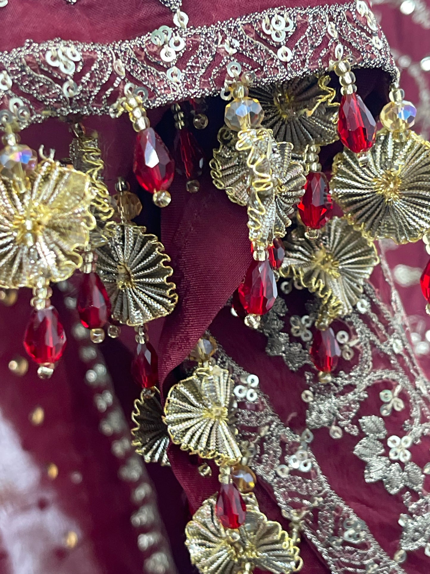 “Dulhan” Maria B Inspired - Maroon Garara - R