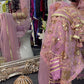 Aatish - Pink Cutdana Net - Lilac Party Outfit