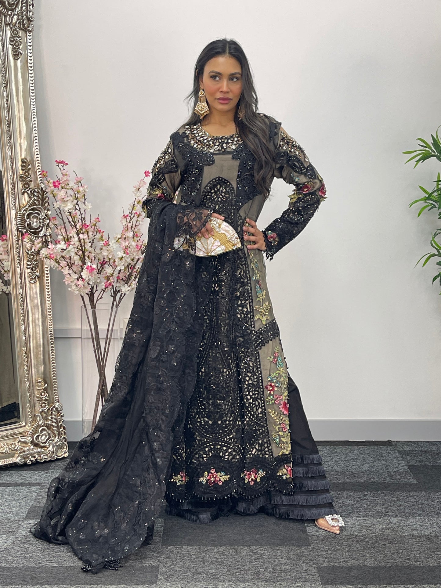 Nagin - Maria B Inspired Embroidered - Black - R