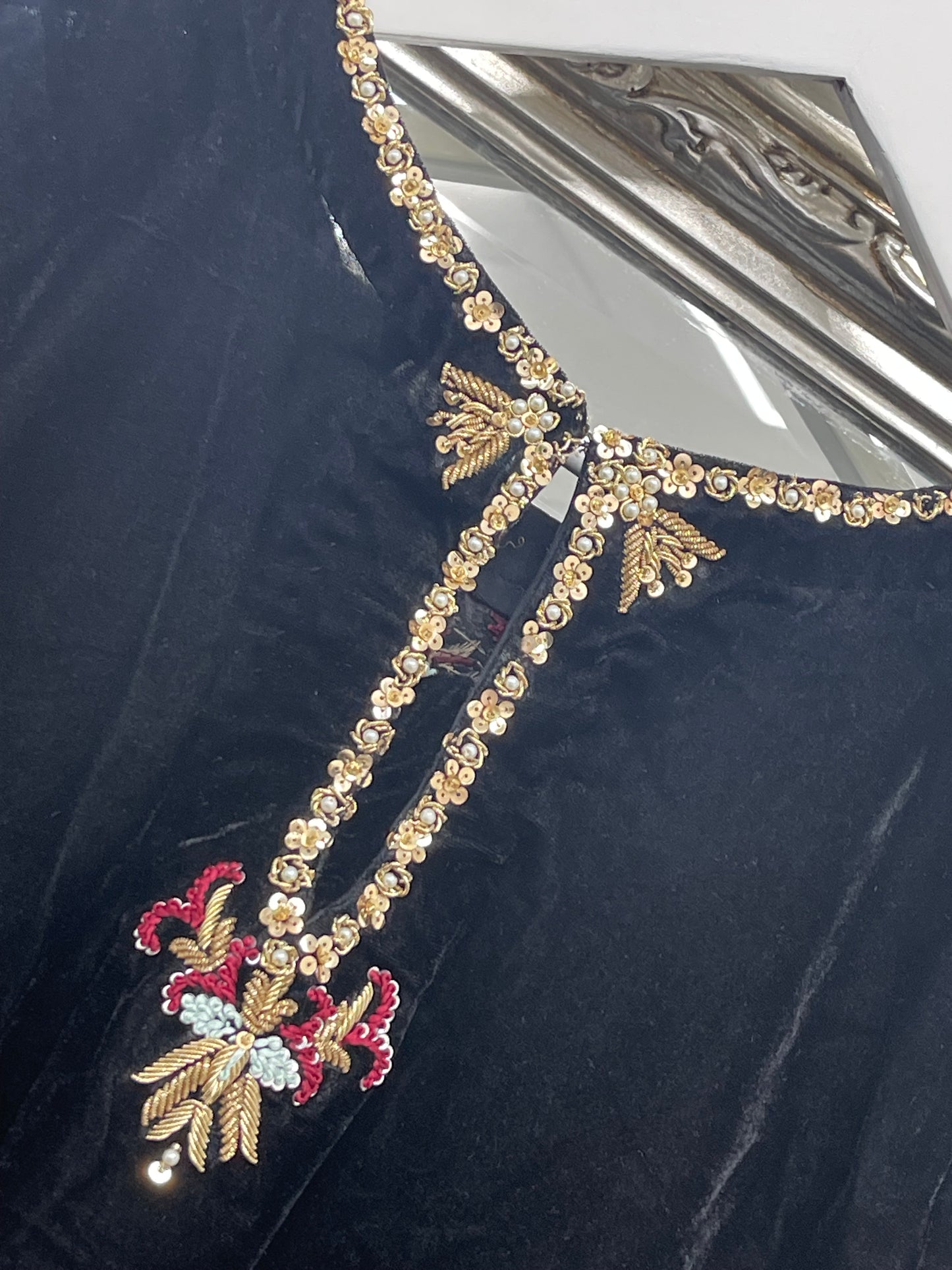 (Pre Order 3/4 Weeks) “sawan” Velvet Pret Black Party Wedding Outfit