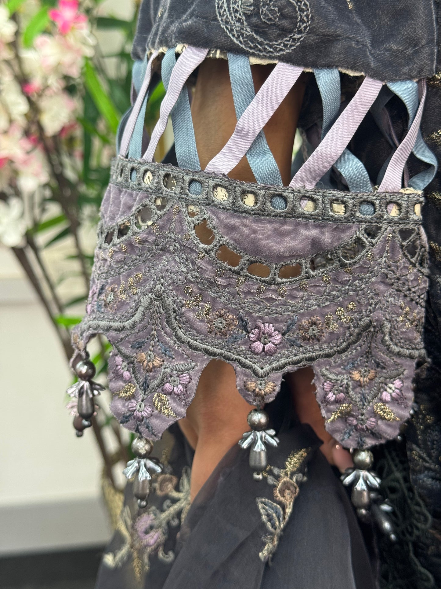 Maria B Luxury Velvet - Gray purple