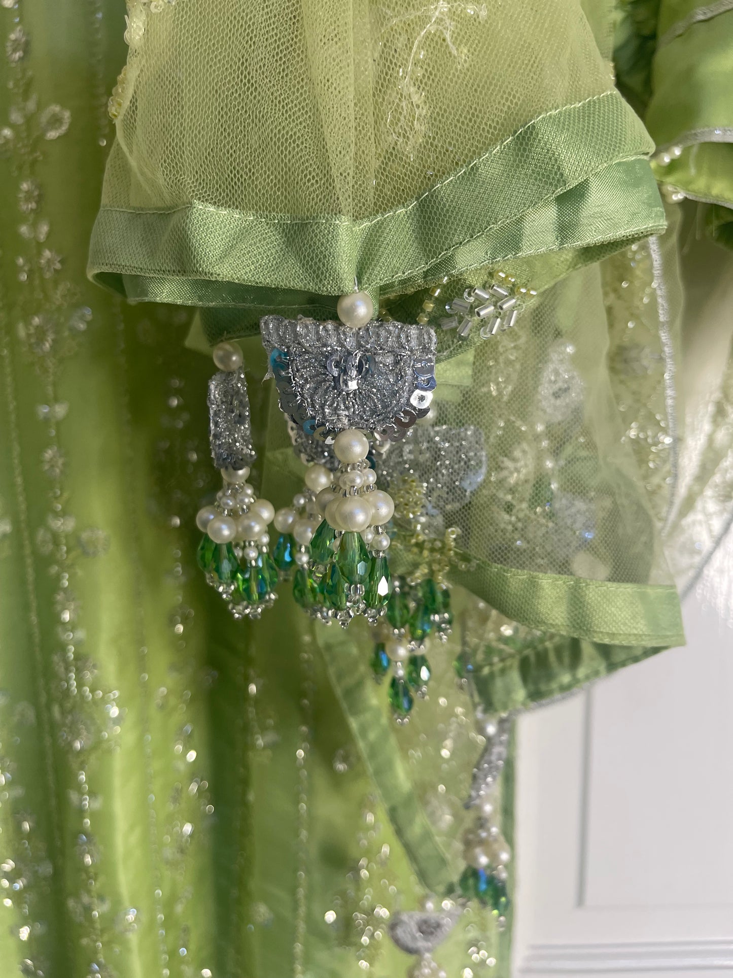 Ronaq- Korean Silk Cut Dana - Party Wear - Mint Green