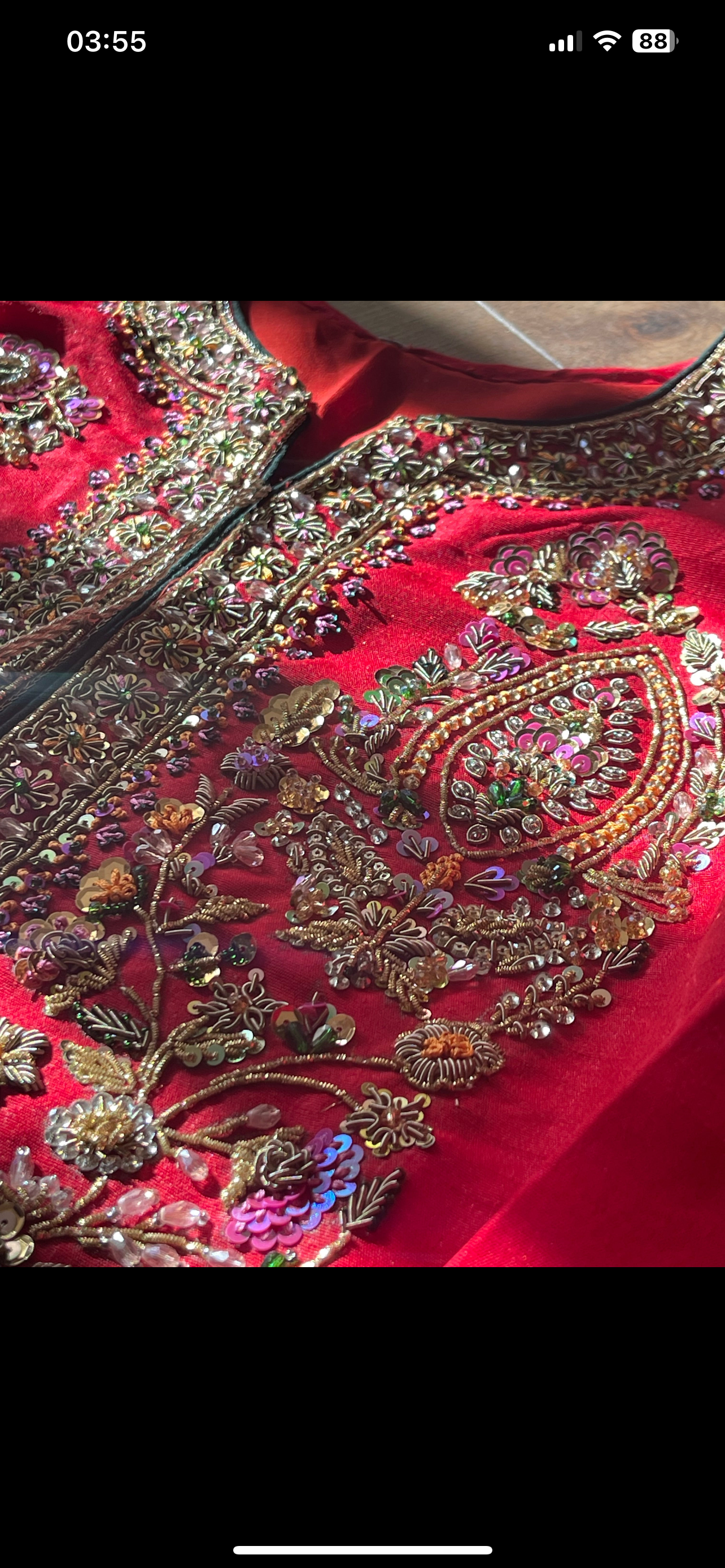 Preorder Only 4 weeks “Rose Red” Red and Gold Party Wedding Wear