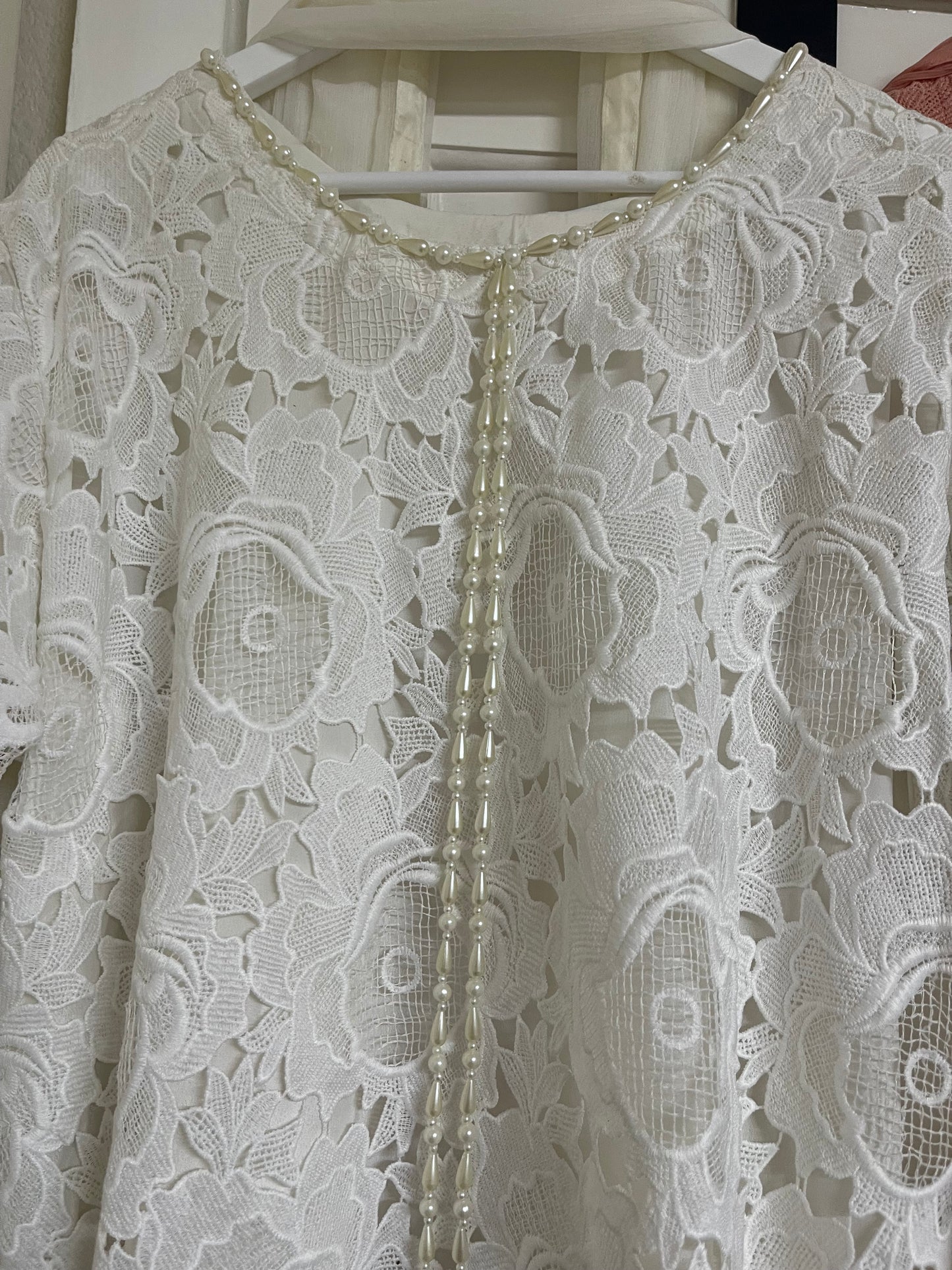 Lacy Crochet - diya - white - dia