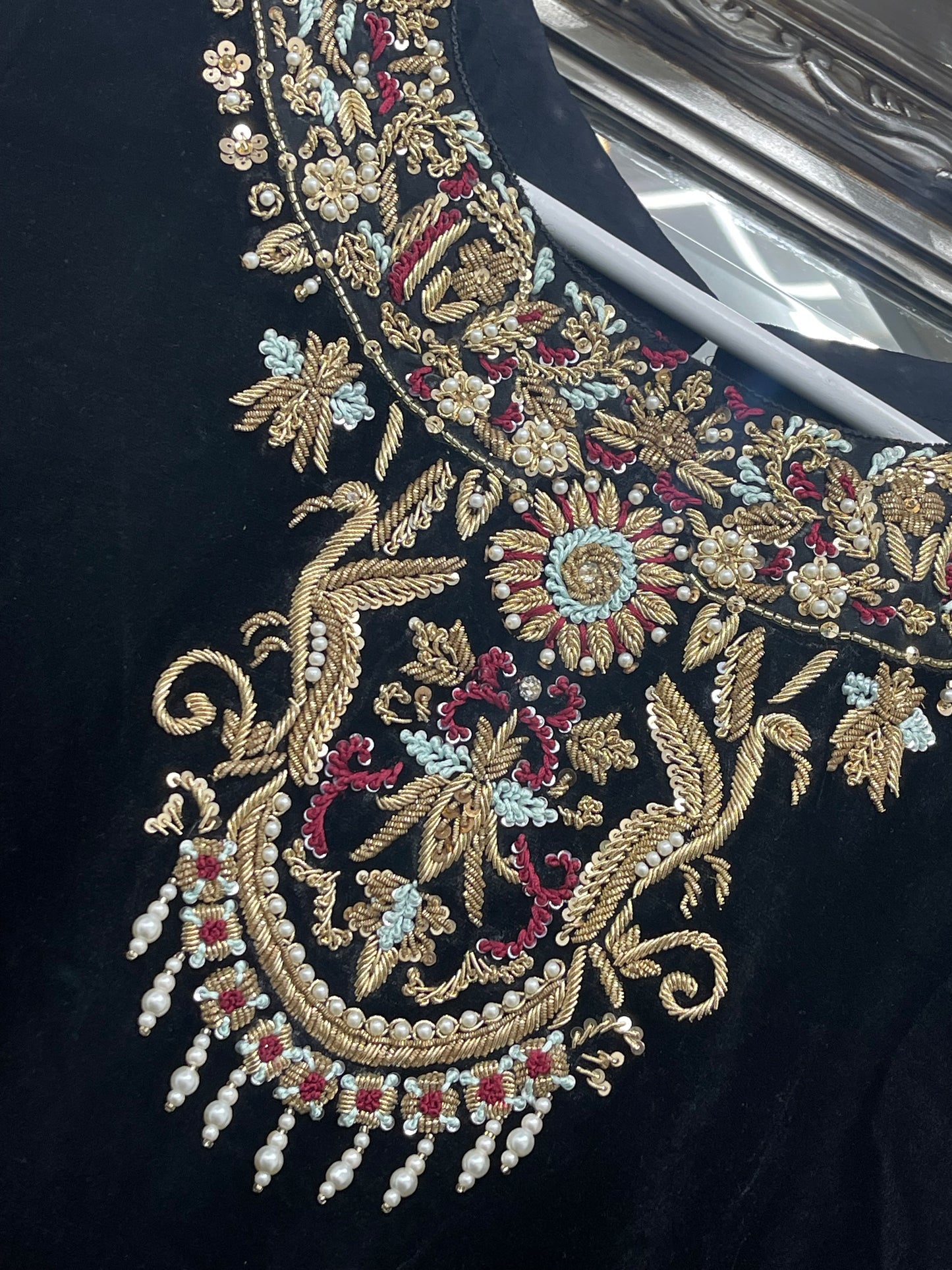 (Pre Order 3/4 Weeks) “sawan” Velvet Pret Black Party Wedding Outfit