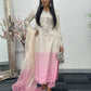(Pre Order 3/4 Weeks)“Gulaabi” Luxury Outfit - Ombre Pink & Ivory