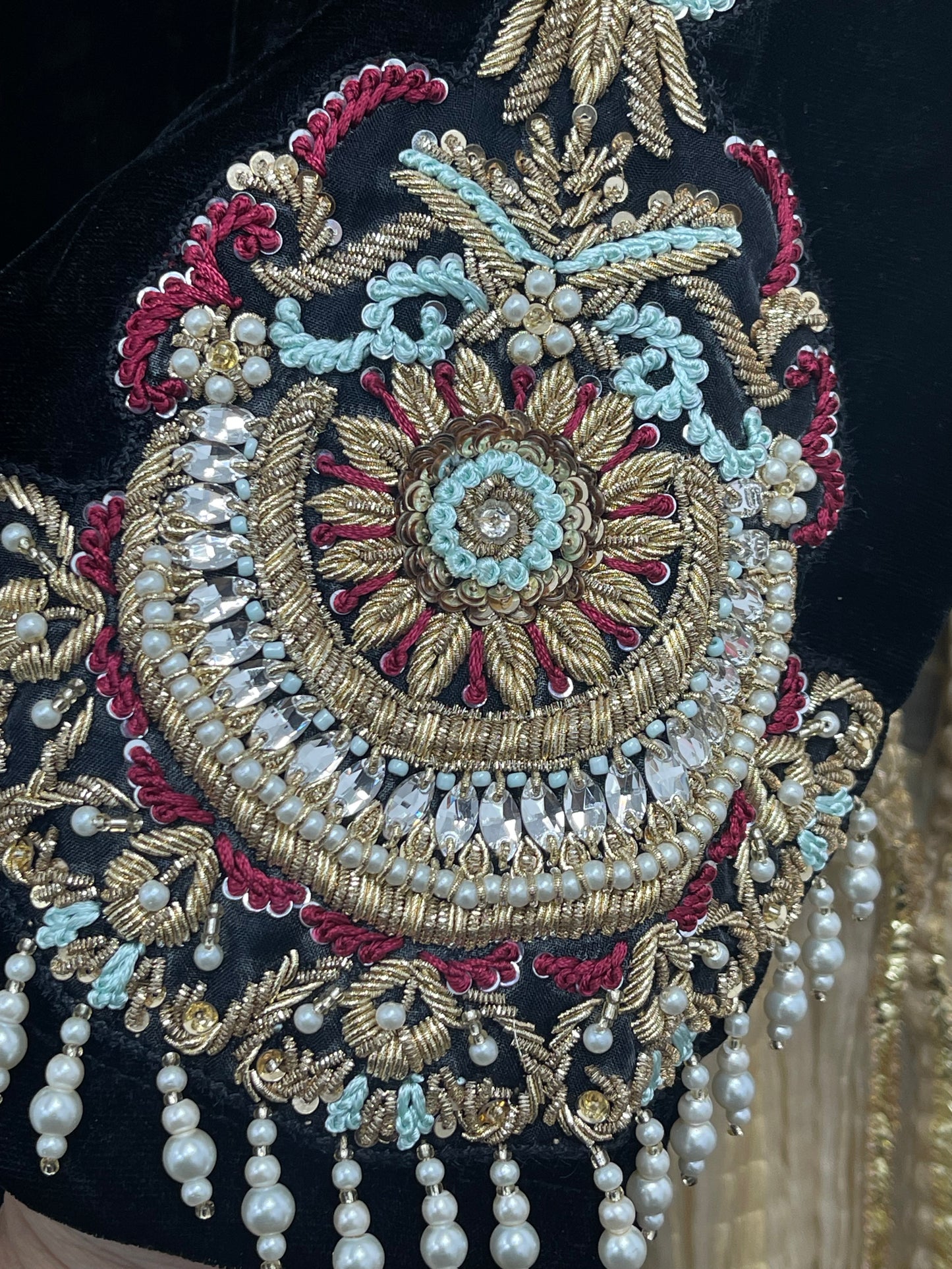 (Pre Order 3/4 Weeks) “sawan” Velvet Pret Black Party Wedding Outfit