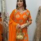Kiran - Sheesha Sharara - Orange - Mehndi outfit - Party wear- AF