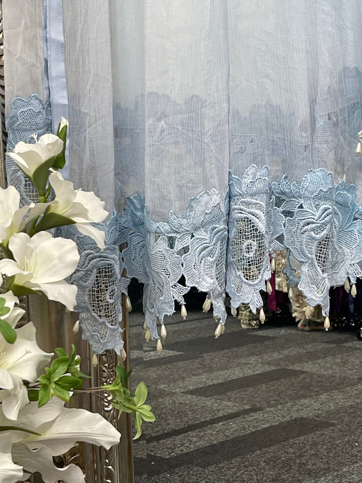 Lacy Crochet - diya - Blue - dia