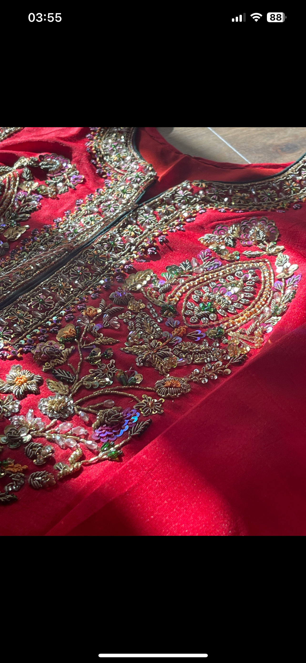 Preorder Only 4 weeks “Rose Red” Red and Gold Party Wedding Wear