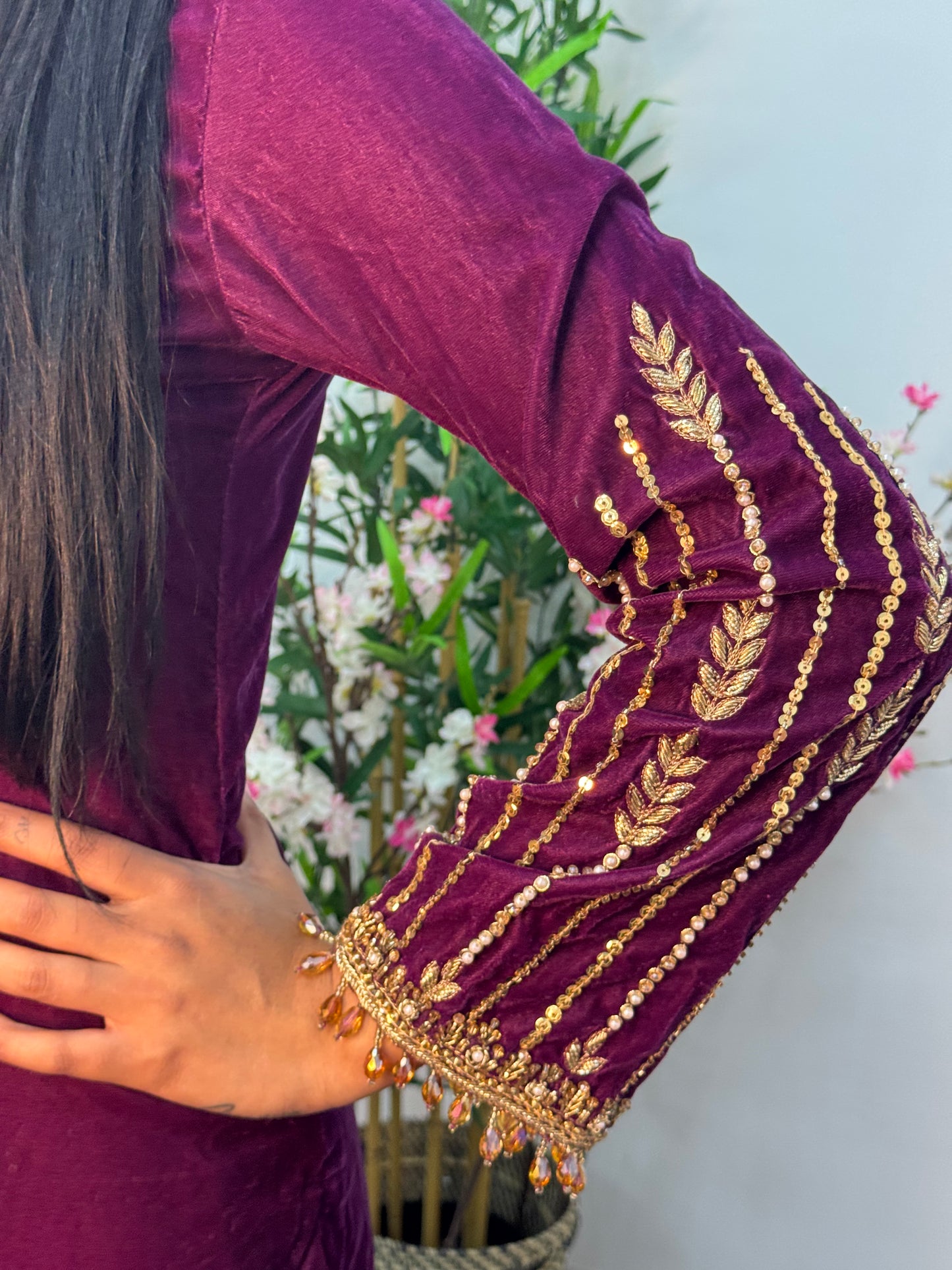 (Preorder 4 weeks) Khawab - Plum Velvet Pret -