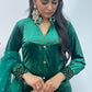 Sona l Green Silk Velvet - Party Outfit l AA