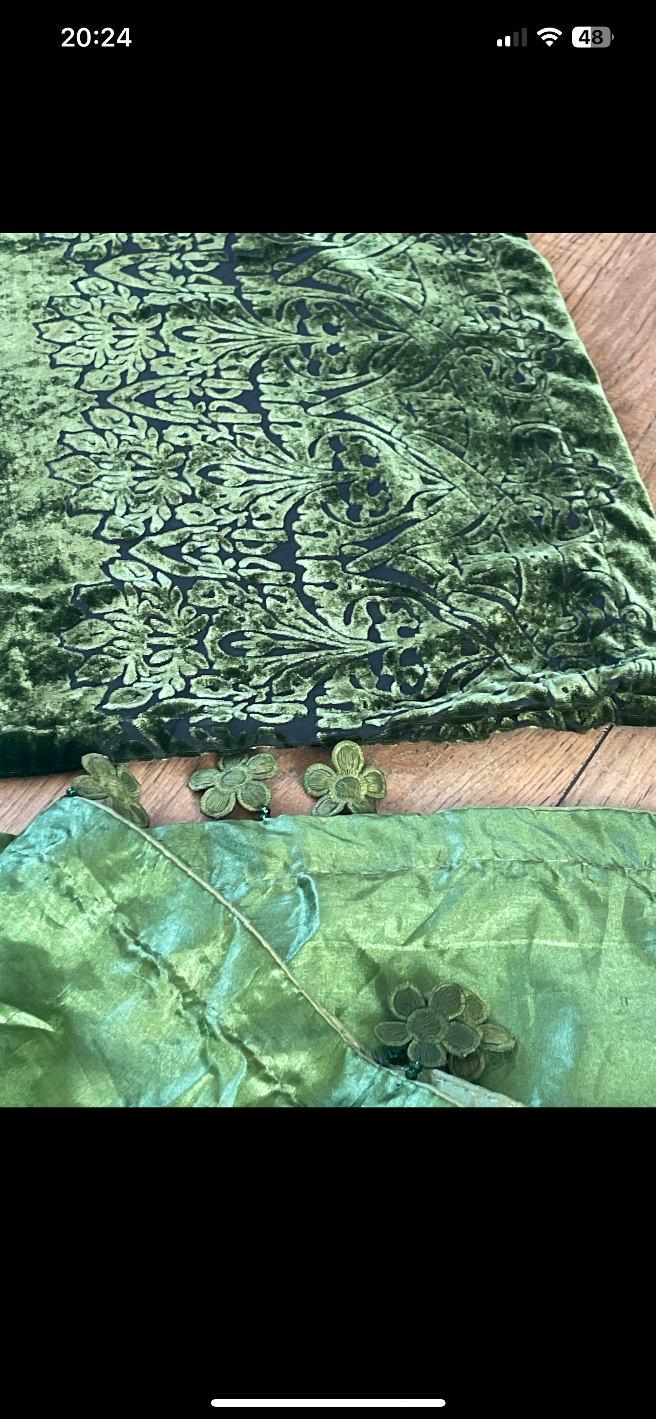 Olivia - Sheesha X Velvet Olive Green Plachi Daman with silk dupatta winter