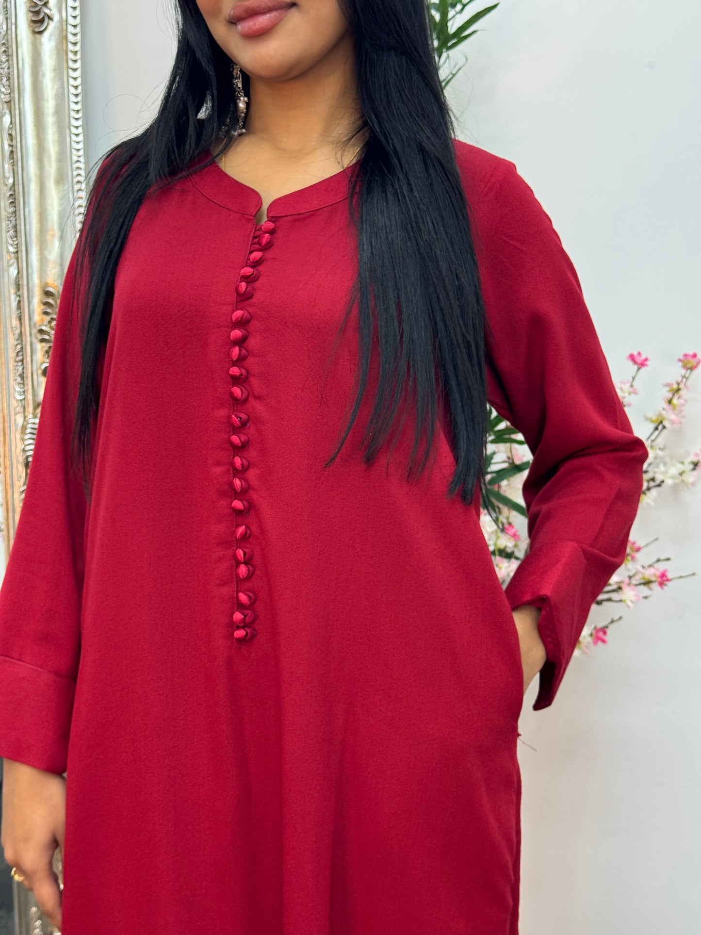 Basic Karandi - Winter Co-Ord - Red