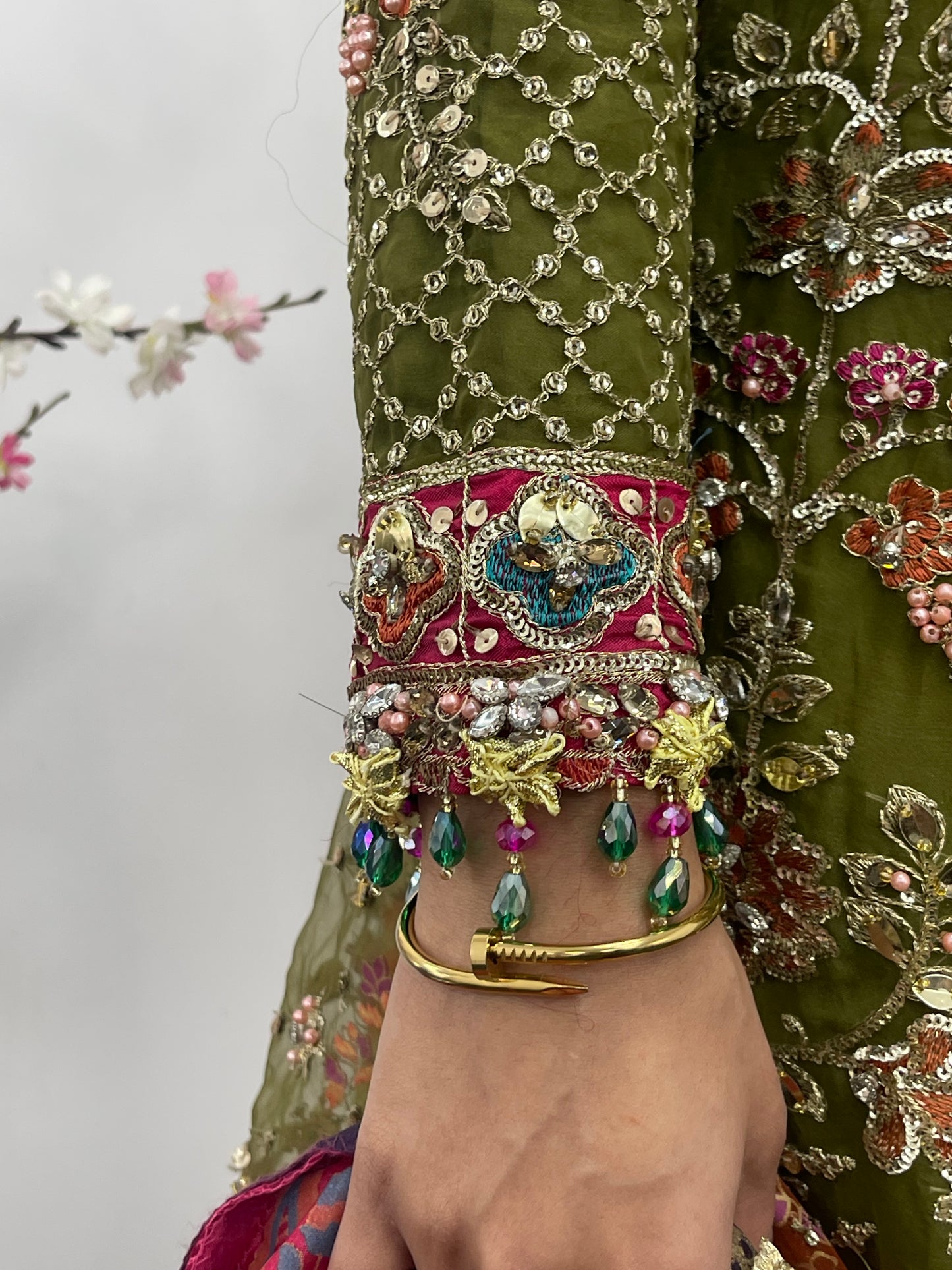 Mehndi - Maria B Inspired Maxi Lehnga -