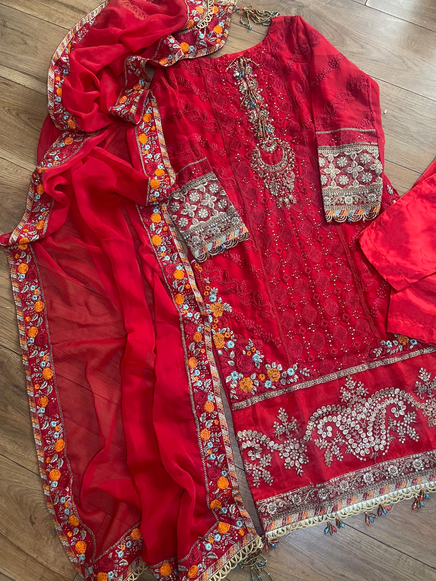 Maria B Inspired - Red _ Chiffon