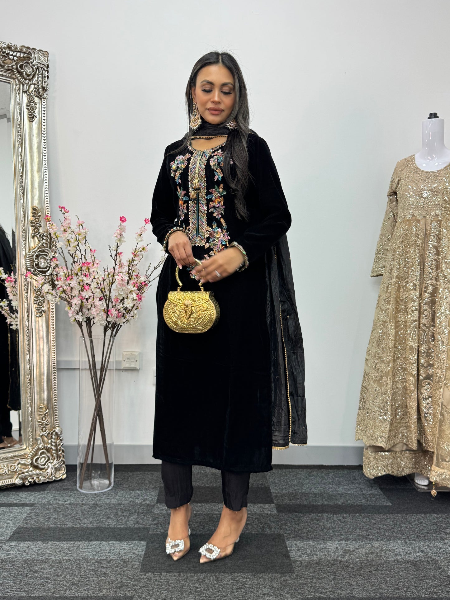 Shadmani - Black Velvet Pret -