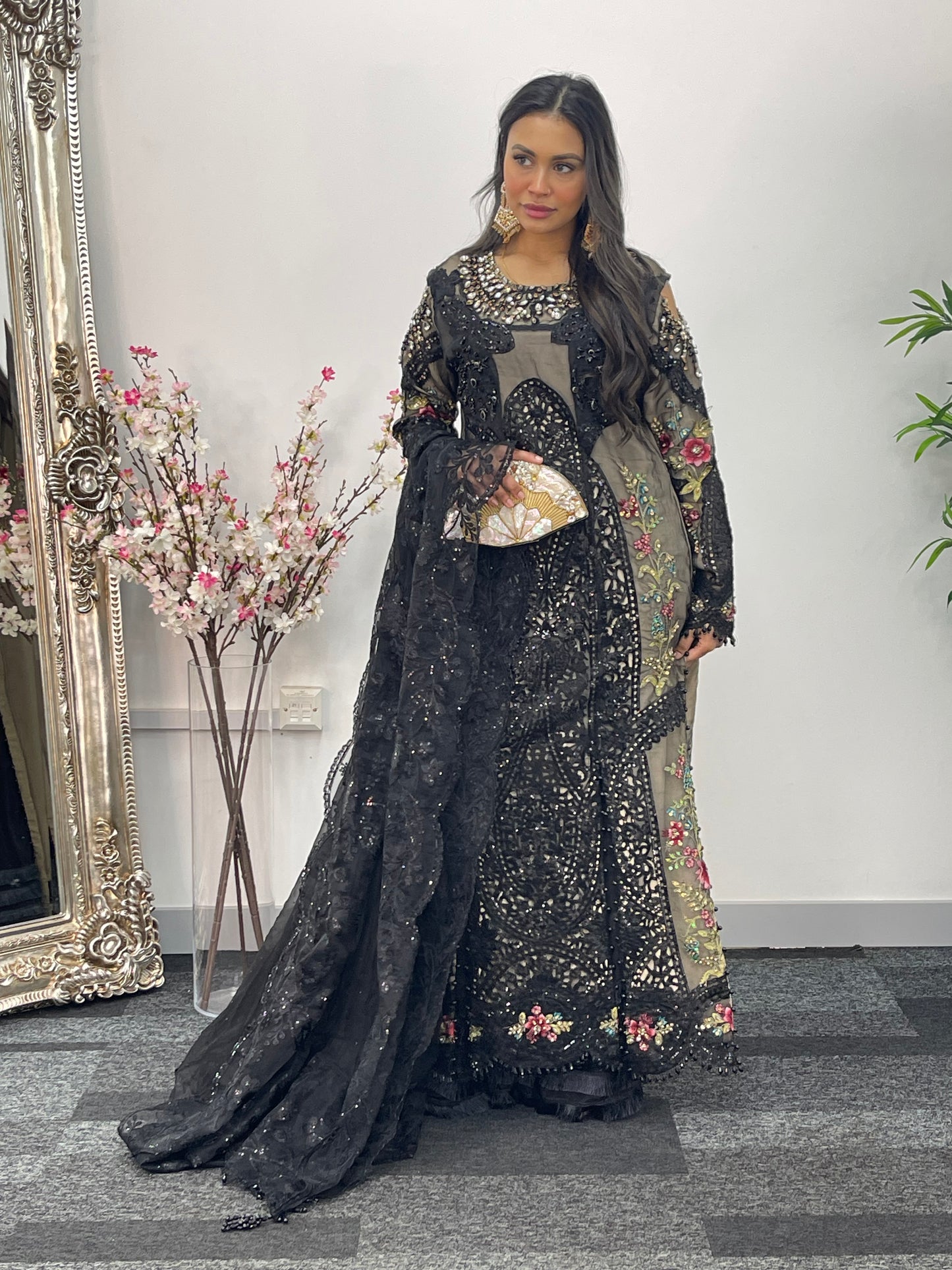 Nagin - Maria B Inspired Embroidered - Black - R