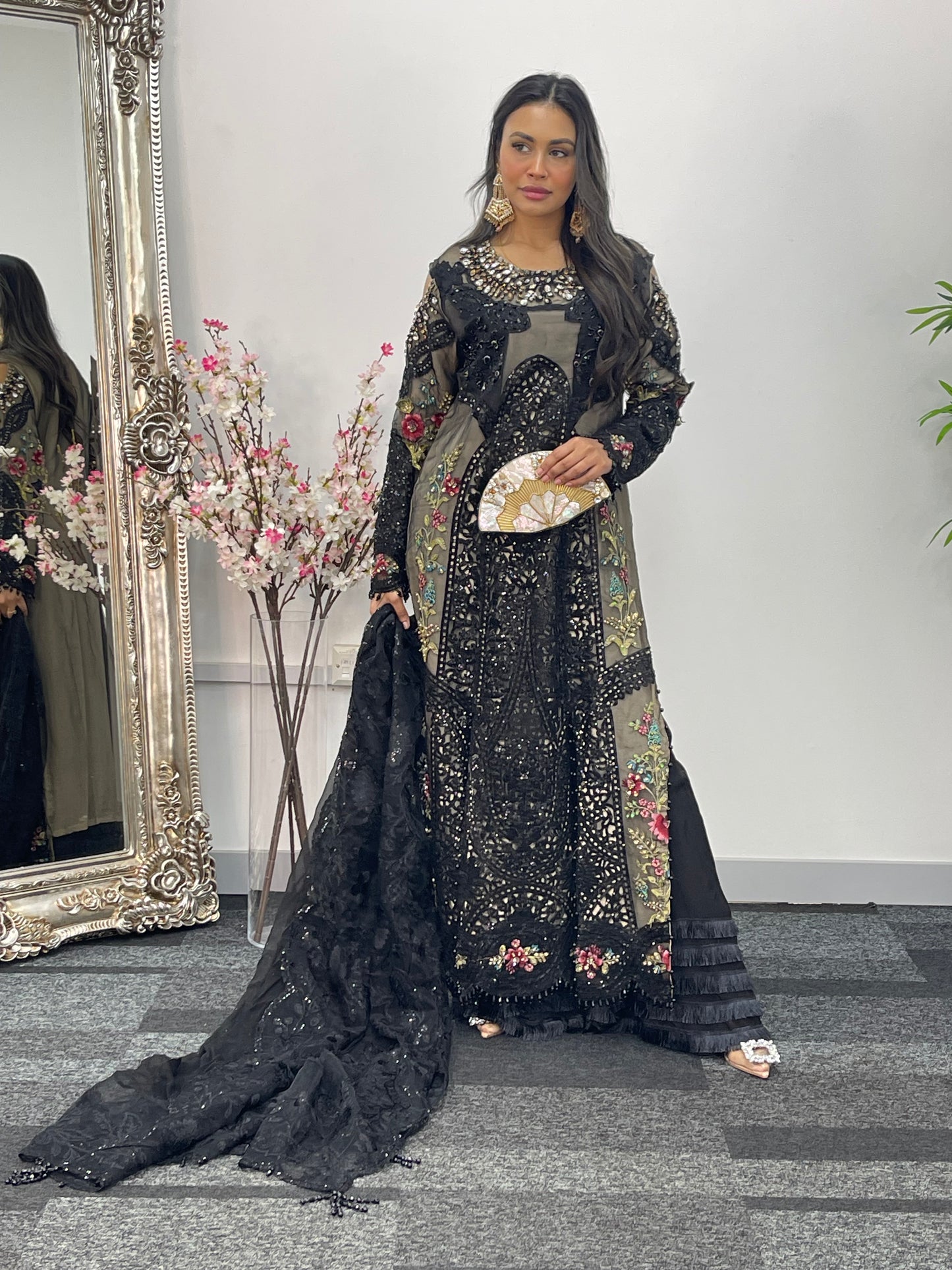 Nagin - Maria B Inspired Embroidered - Black - R