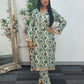 Daily Wear - 2 PC Printed Linen - Green