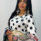 Maria B Lawn Mprints - Polka Dots -  Black