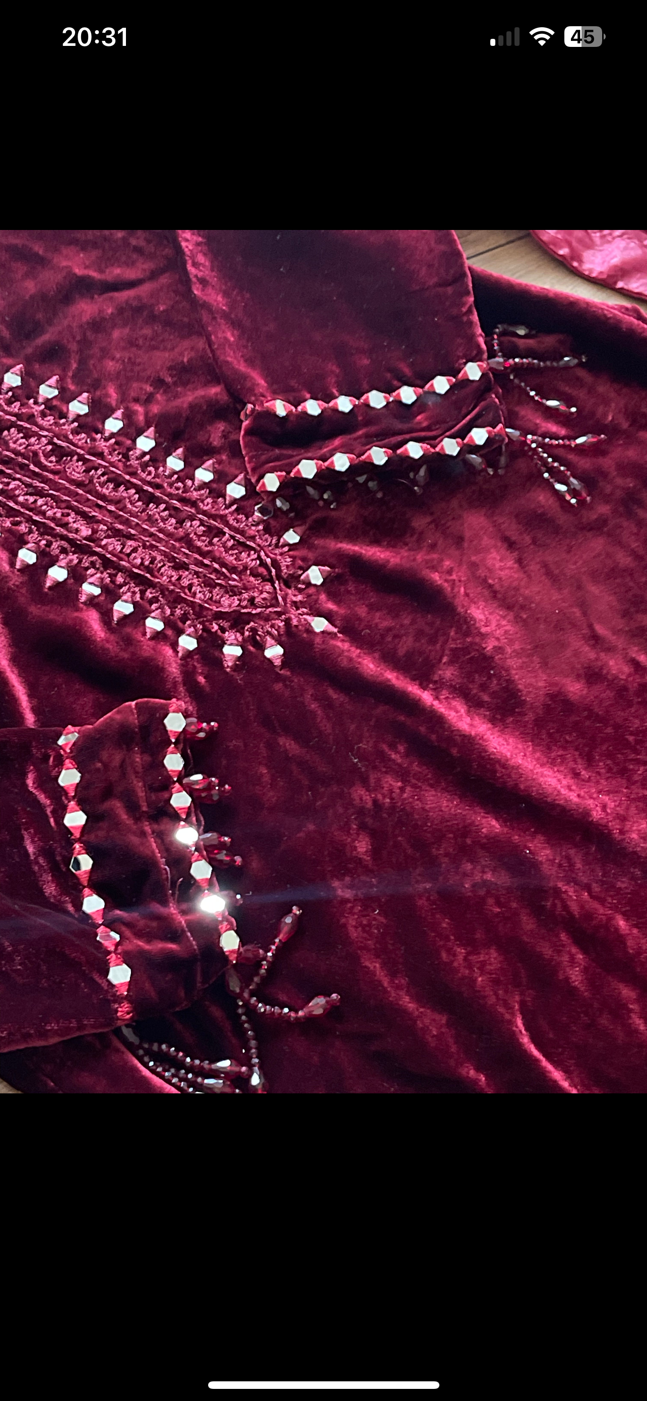 Wine - Sheesha X Velvet Maroon  Plachi Daman with silk dupatta winter