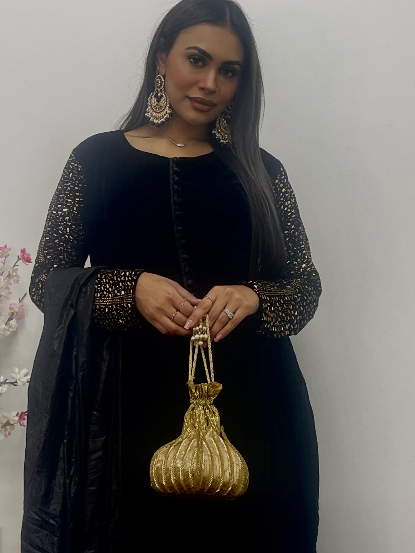 Swarovski Velvet- 3 pc - Winter Collection - Black -AA