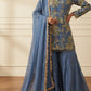 Phoolwari - Armani Silk - Blue