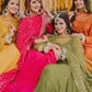 Chulbul - Mehndi Dress - Pink - Yellow- Green - Orange - Anarkali