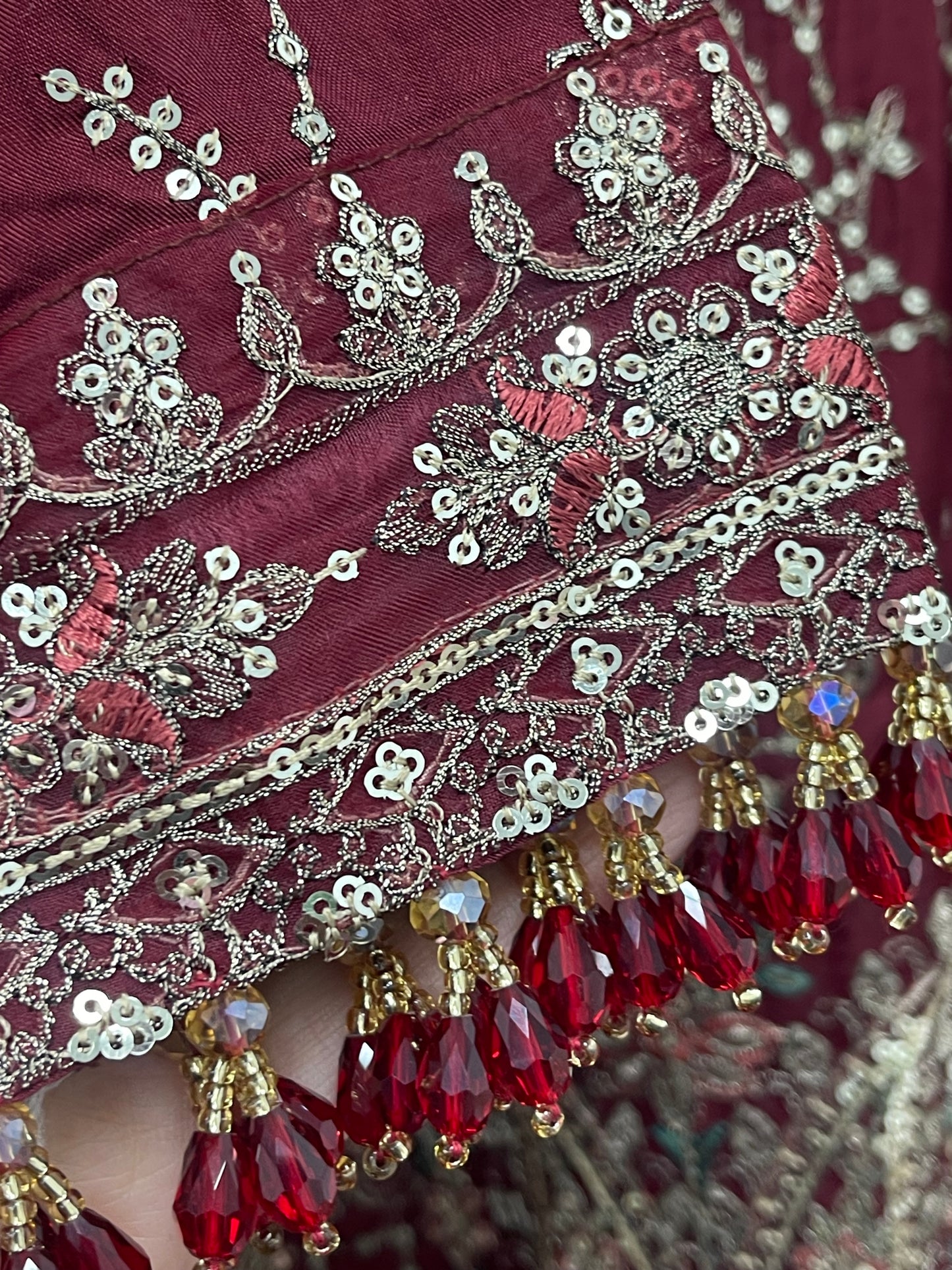 “Dulhan” Maria B Inspired - Maroon Garara - R