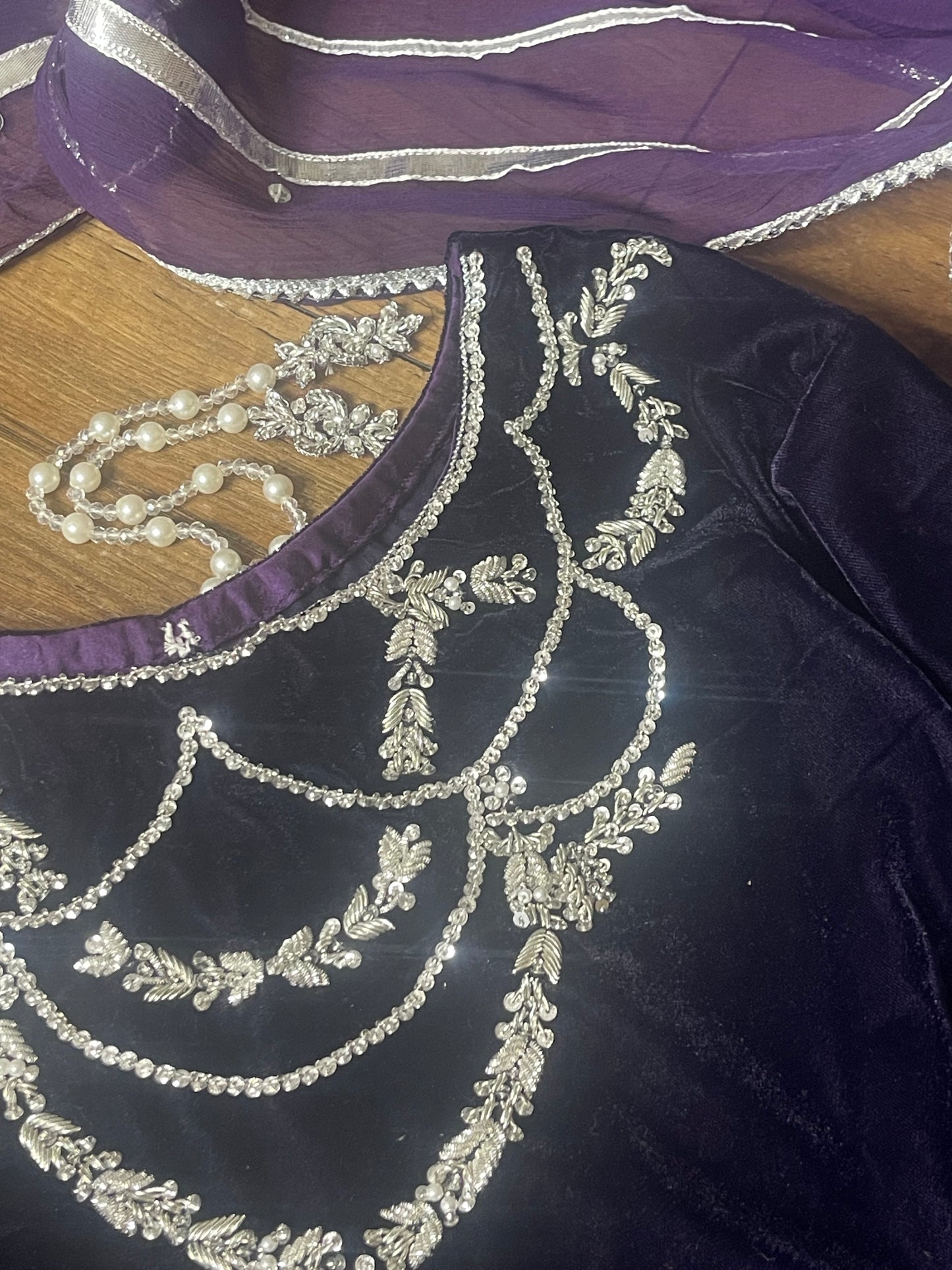 Crazy Kiya - Purple Velvet Pret - Wedding Party Wear -