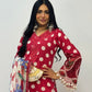 Maria B Lawn Mprints - Polka Dots - Red