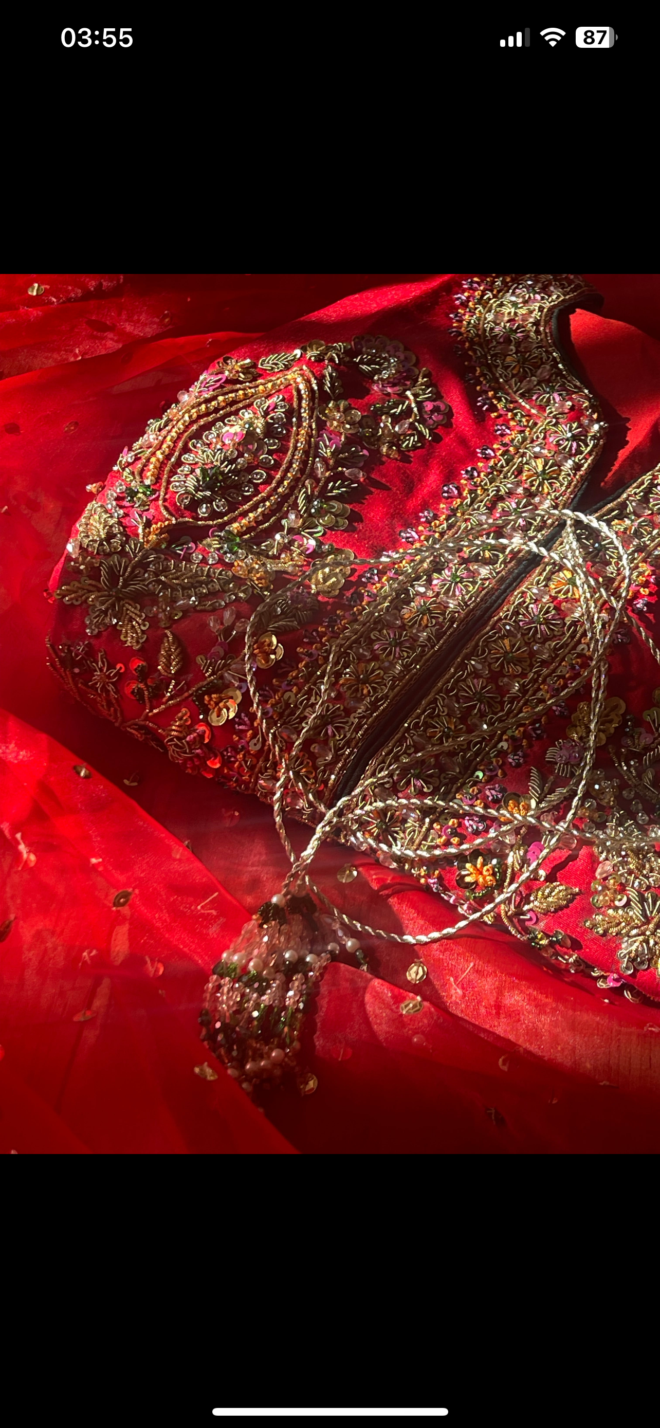 Preorder Only 4 weeks “Rose Red” Red and Gold Party Wedding Wear