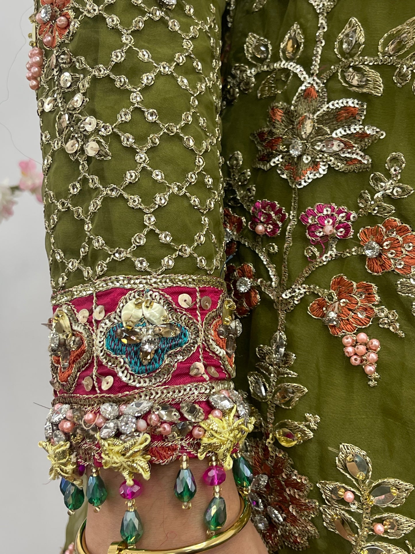 Mehndi - Maria B Inspired Maxi Lehnga -