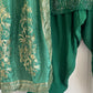 Mannat - Farshi Shalwar - Green - Hand painted Dupatta