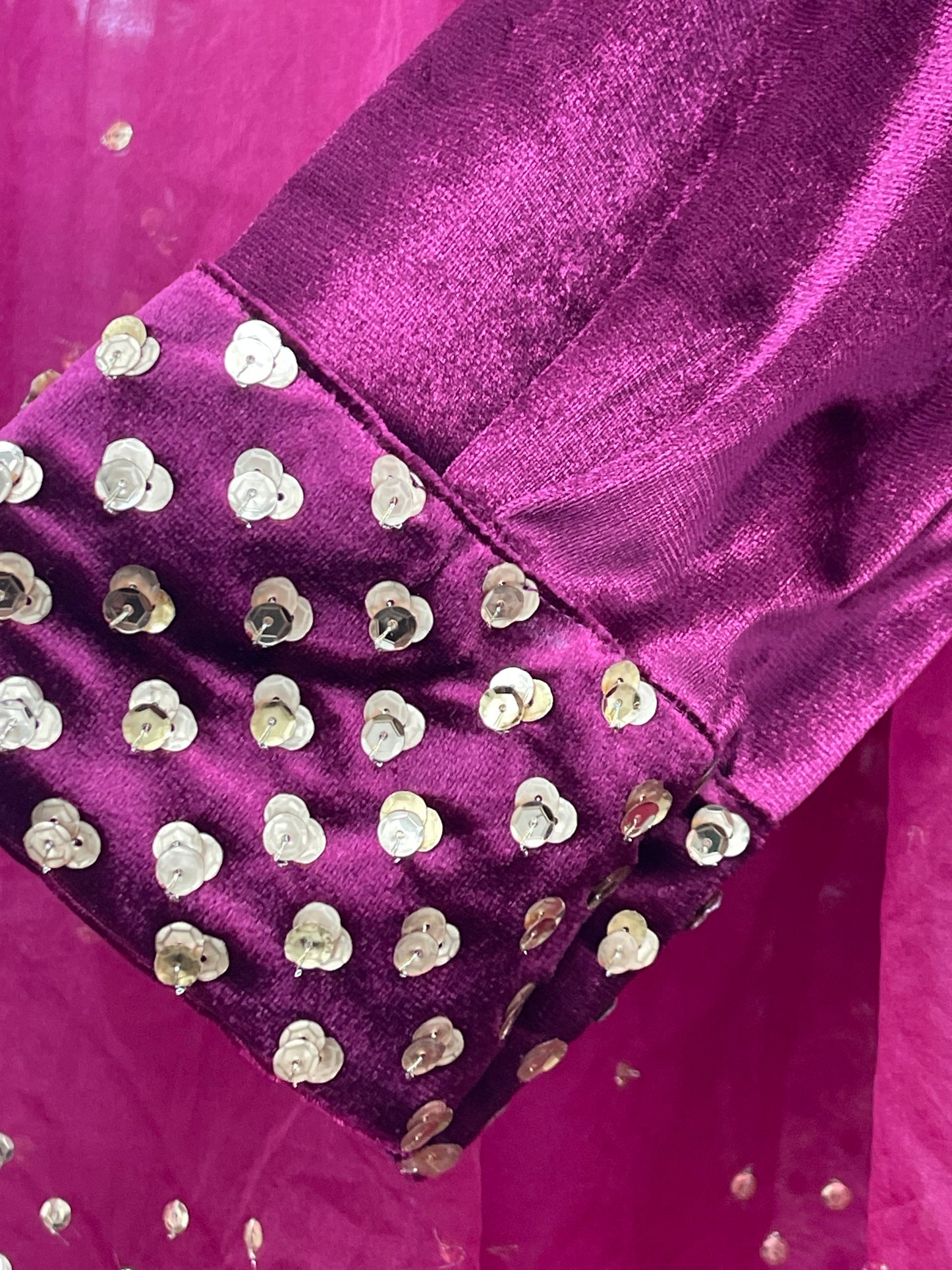 Sona l Plum Silk Velvet - Party Outfit l AA