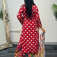 Maria B Lawn Mprints - Polka Dots - Red