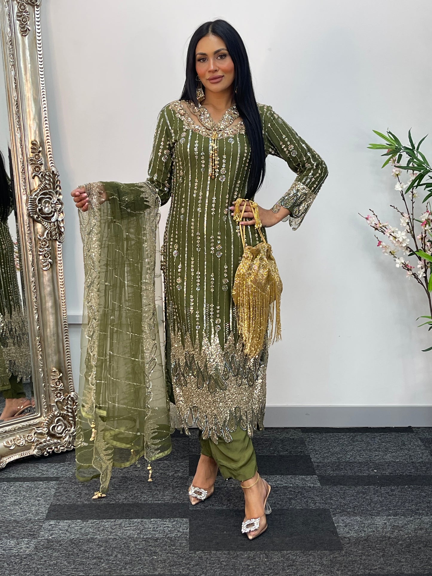 Payal - Cutdana Net - green - G